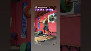 Complex at 140kg 308lbs clean and jerk #motivation #olympicweightlifting #kg #snatch #weightlifter