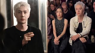 Wang YiBo and Zhang Zifeng in the same frame in France during Paris Fashion Week