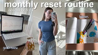 NOVEMBER MONTHLY RESET | prep w/ me for a new month, goal setting, cozy hobby + mental reset