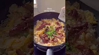 ข้าวผัดเนื้อแดดเดียวทอด | farmiscooking