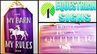 HOW TO DIY CUSTOM EQUESTRIAN SIGNS