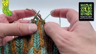 Single Decrease Set-Up in Inverted Double-Knitted Brioche