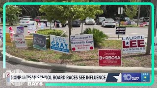 Nonpartisan school board races in Florida Primary see influence from political parties