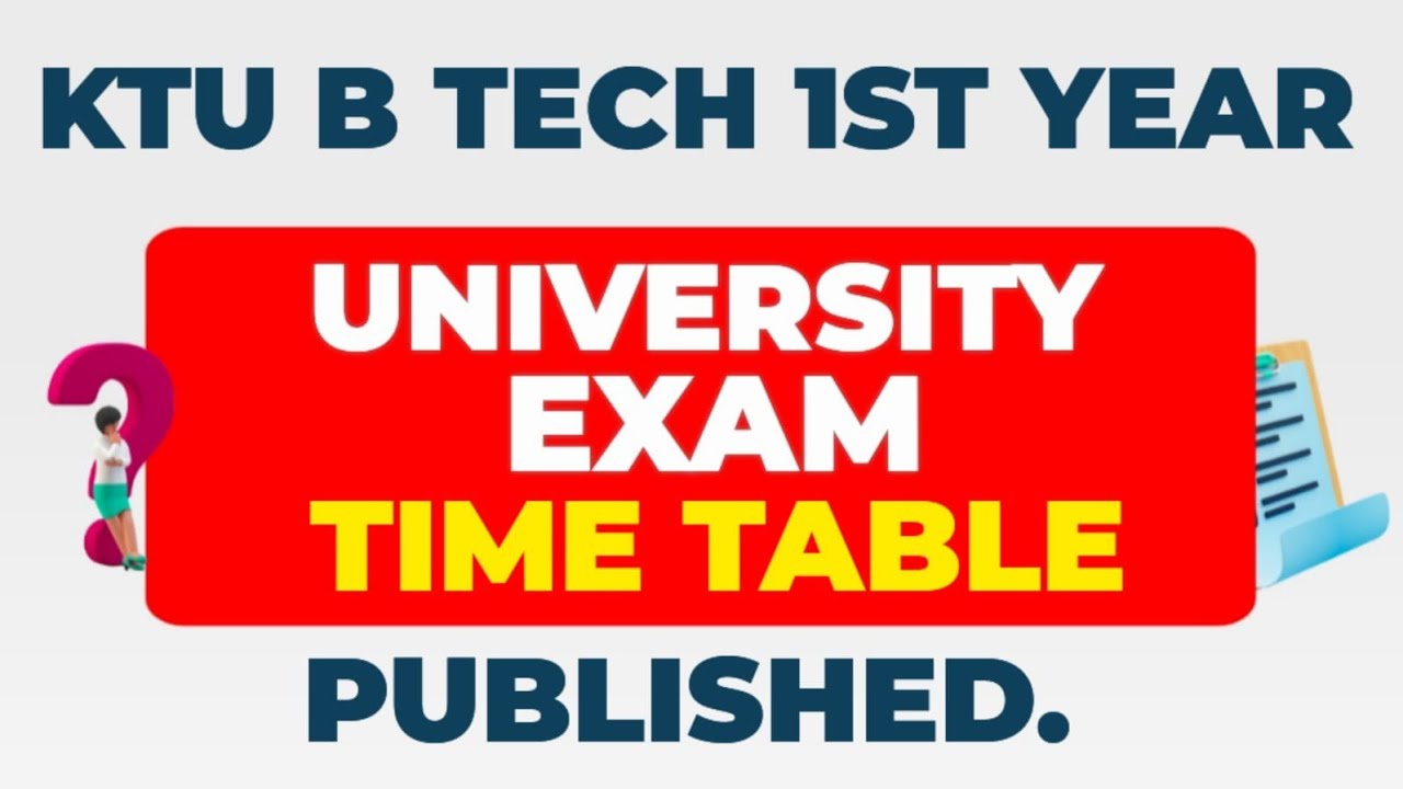 KTU BTECH FIRST YEAR S2 TIME TABLE| - YouTube