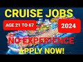 HOW TO APPLY FOR CRUISE JOBS WITH NO EXPERIENCE 2024 STEP BY STEP GUIDE