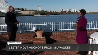 Lester Holt hosts NBC Nightly News in Milwaukee Tuesday