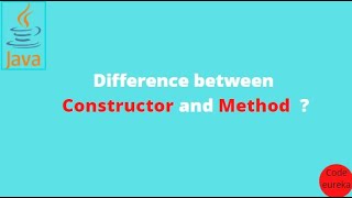 difference between constructor and method in java | malayalam | Code eureka