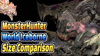 몬스터헌터 월드 아이스본 몬스터 크기 비교 \u0026 종류 소개 (Monster Hunter World Iceborne size comparison)