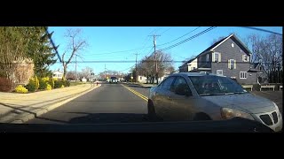 ROAD RAGE Illegal passing Double Yellow lines 25MPH zone NEW JERSEY