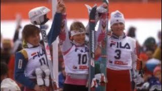 Erika Hess slalom gold (WCS Crans Montana 1987)