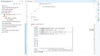 How to create label in java swing using eclipse