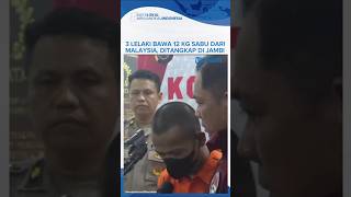 3 Tersangka Bawa 12 Kg Sabu dari Malaysia, Ditangkap di Simpang 35 Muaro Jambi