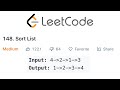 LeetCode Sort List Explained - Java