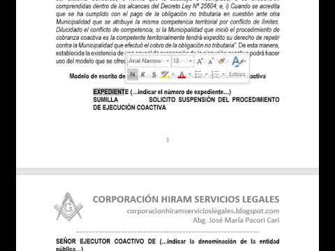 MODELO DE SOLICITUD DE SUSPENSIÓN DE PROCEDIMIENTO DE EJECUCIÓN ...