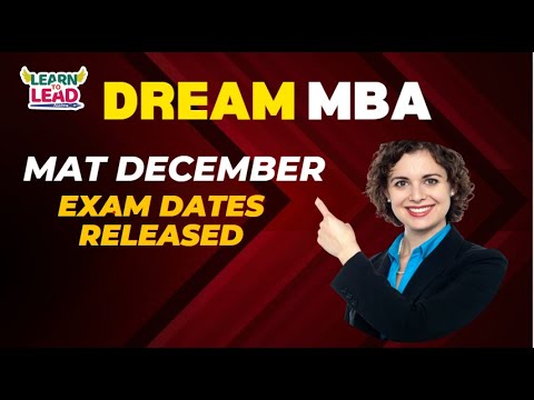 MAT December Exam Dates Released By AIMA | Dream MBA 2024 | # ...