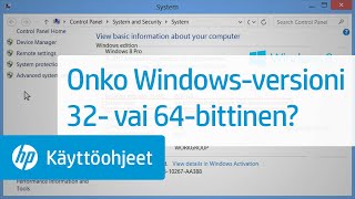 Onko Windows-versioni 32- vai 64-bittinen?