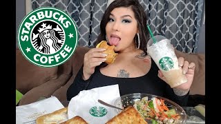 trying Starbucks food /and mukbang