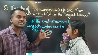 The ratio of two numbers is 3:8 and their difference is 115 . What is the largest number ?