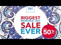 save up to 50% during pier 1’s biggest memorial day sale ever