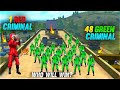 💥 1 Red Top Criminal vs  48 Green Top Criminal Factory Challenge | Who Will Win? - Garena Free Fire