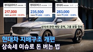 현대차 그룹, 지배구조 상속세 이슈로 돈 버는 법 (ft. 현대글로비스, 현대모비스, 현대차)