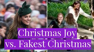 Princess Kate Shines w/Christmas Joy vs. Prince Harry \u0026 Meghan Markle’s Fakest Christmas