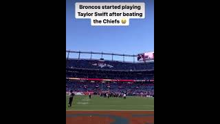 Broncos started playing shake it off after they beat the Chiefs #taylorswift #chiefs #broncos