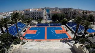 Το πανέμορφο γήπεδο της Σύρου για το Stoiximan AegeanBall Festival 2022