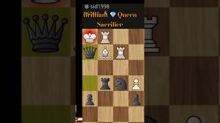 Brilliant 💎 Queen Sacrifice in chess #chess #chessgame #chesstactics #gothamchess #chessindia