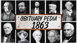 Famous People We've Lost in 1863 - Obituary in 1863