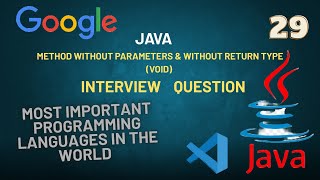 java: Method without Parameters & without Return Type (void) why use tcs ninja interview
