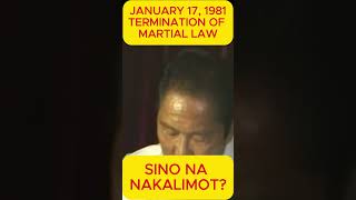 MARTIAL LAW TERMINATION SINO NAKAKA ALALA? #pbbm #marcos