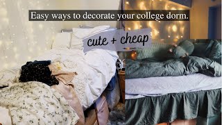 HOW TO DECORATE YOUR DORM (easy tips and ideas on a budget)