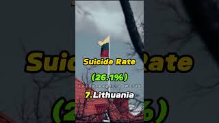 10 Countries With The Highest Suicide Rates 2023💥🔥  #top10 #theunexploreworld