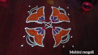 6*6 dots rangoli 🌺 simple rangoli 🌺 thipkyanchi rangoli 🌼 begginers rangoli