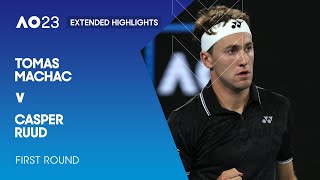 Tomas Machac v Casper Ruud Extended Highlights | Australian Open 2023 First Round