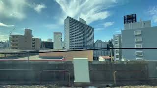 【4K】山陽新幹線　広島駅周辺の景色/View from the Shinkansen around Hiroshima Station