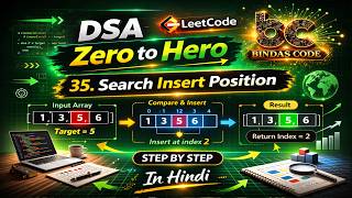 LeetCode 35 | Search Insert Position 🔍 | Binary Search Java Solution | DSA Zero to Hero