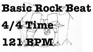 121 BPM Rock Drum Beat - 4/4 Time - Rock Drum Backing Track- Drum Loop 121 Beats per Minute - 121BPM