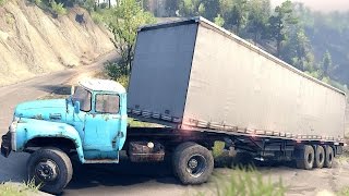 SPINTIRES 2014 - Truck + Trailer Uphill Driving Fail Part 2