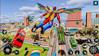 حبل الجناح بطل جريمة العصاباتWingman Rope Hero Gangster Crime spider 3D Gameplay