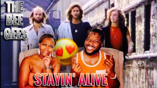 Our First Time Hearing | The Bee Gees “Stayin' Alive” | Are These Guys Serious!!!😳 #Reaction #shorts