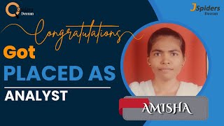 Congratulations Ms.Amisha for getting placed