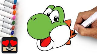 How To Draw Yoshi | Super Mario