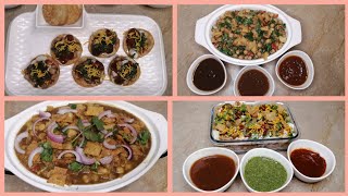 4 Chaat Recipes|Kathiawari Cholay Dahi Boondi Chaat|Papri Chaat|Aloo Chana Chaat|Ramadan Preparation