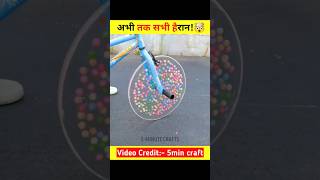 टायर की जगह कांच डाल दिया 🤯😱|~mini wood warking art/ hand craft idea #shorts #puzzle#reels #viral