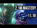 MORDEKAISER vs JAX (TOP) | 2.1M mastery, 1100+ games, 7/1/2, Dominating | KR Diamond | v11.16