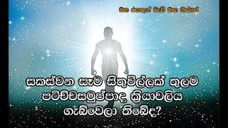 සකස් වන සෑම සිතිවිල්ලක් තුළම පටිච්ච සමුප්පාද ක්‍රියාවලිය ගැබ්වී තිබේද ?