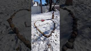 Officially Valentines Day with heart art #rockart #stoneart #shorts