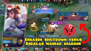 DIKASIH SHUTDOWN TERUS! GW BALAS MANIAC DIAKHIR! INI TOP GLOBAL WANWAN BALIKIN KEADAAN! WANWAN MLBB